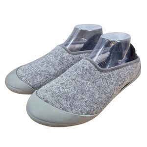 Mahabis Classic Larvik Grey Felt Wool Slippers EU 40‎ With Detachable Sole
